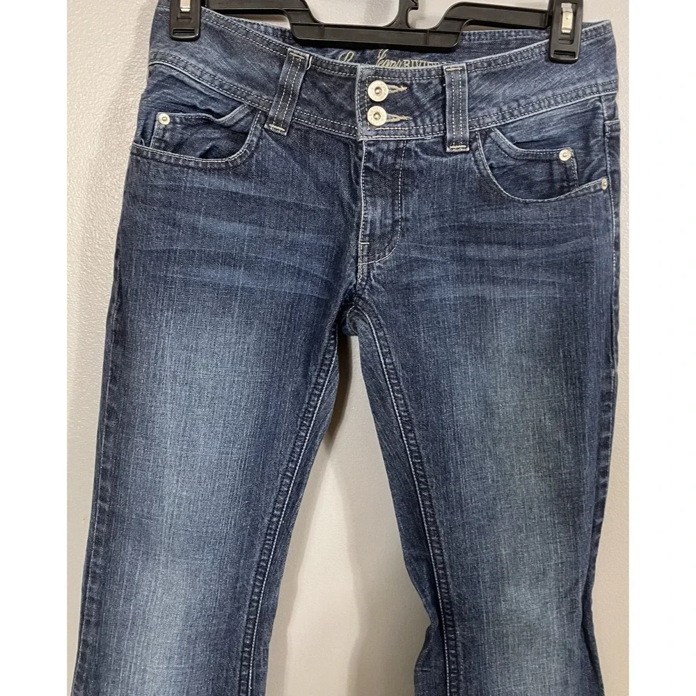 Vintage Guess Riviera‎ Flare Women's size 29 Dark Wash Blue Denim jeans Y2K